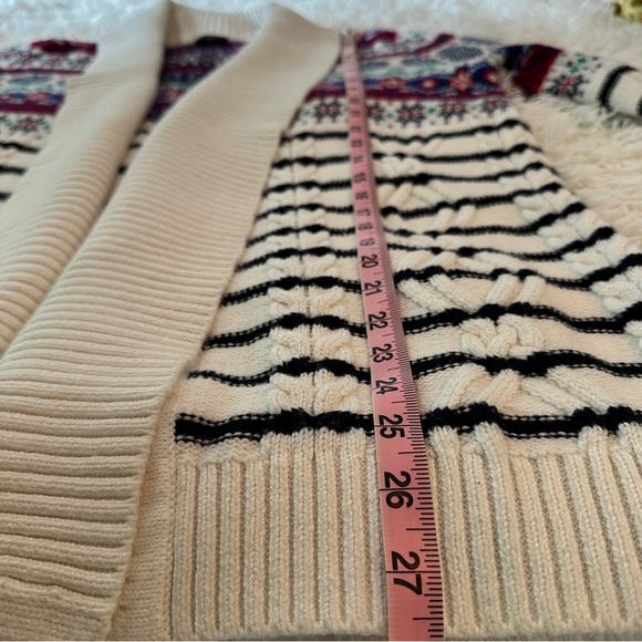 Talbots Cabincore Plus FairIsle Shawl Cardigan Sweater Nordic Stripe Knit Size X - Picture 16 of 16